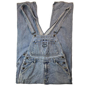 Paco Jeans Vintage Y2K Buckleback Blue Denim Bib Overalls Mens Medium M 36x34